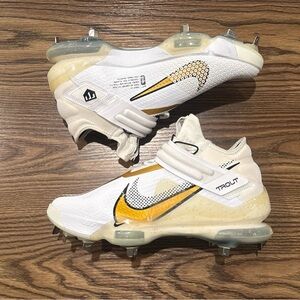 Men’s Size 9 Nike Air Force Trout 7 Baseball Cleats “White Gold” CI3134-106 New